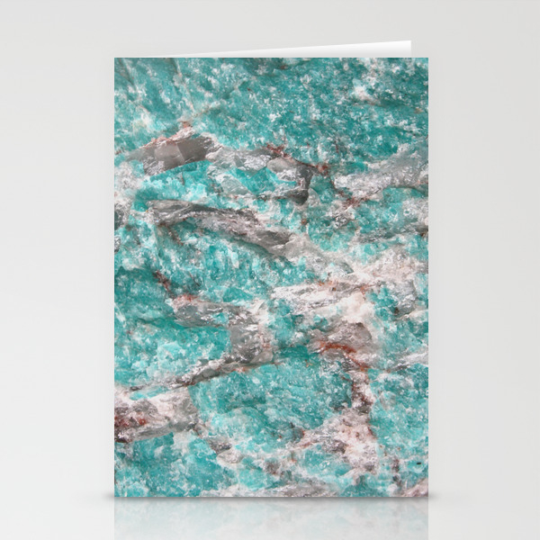 Amazonite Stone Stationery Cards By Brooklynthread Society6