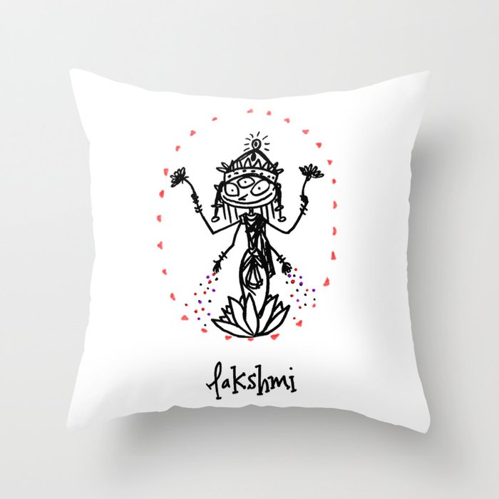 Lakshmi: Goddess of Abundance Throw Pillow