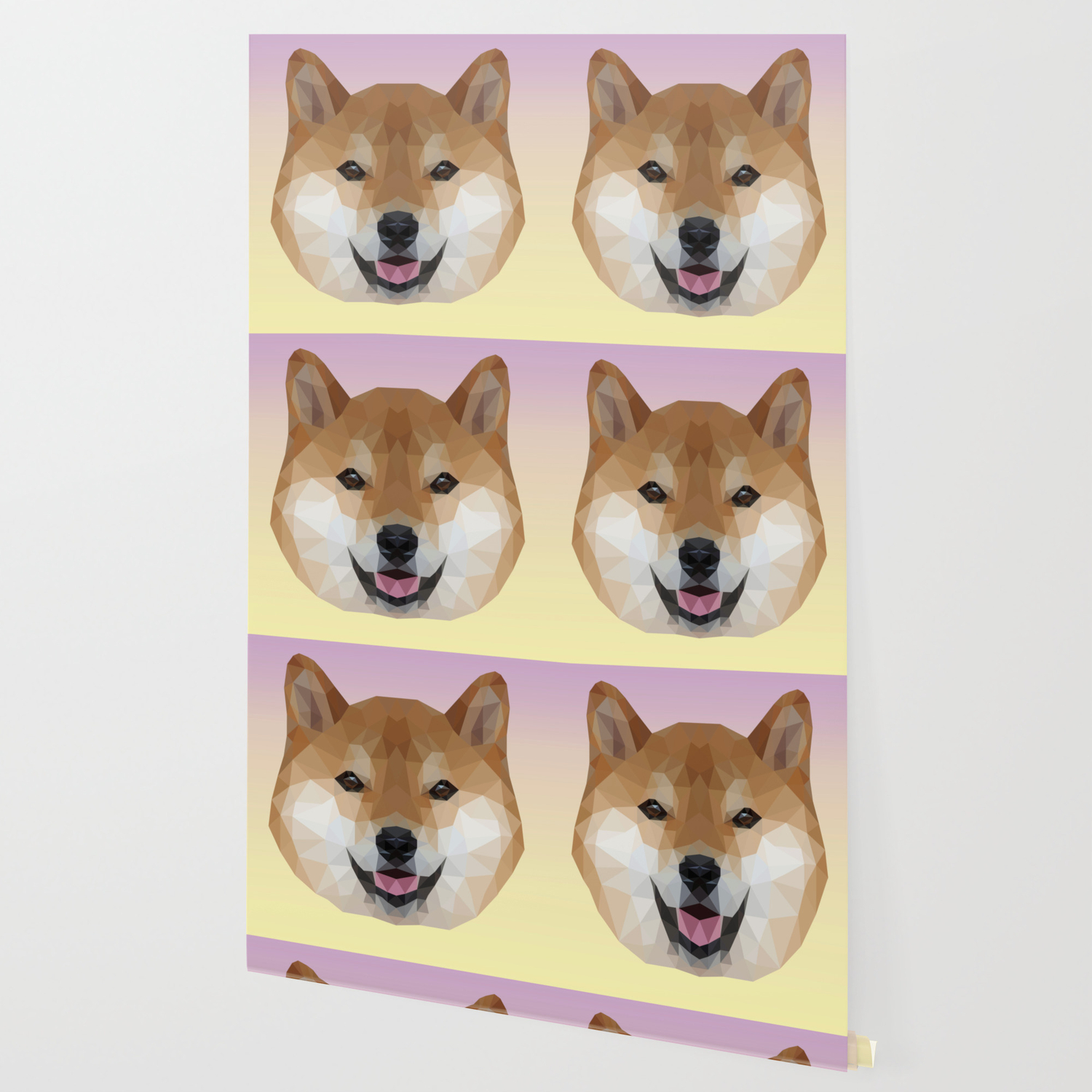 Shiba Inu Polygon Wallpaper By Galdean Society6