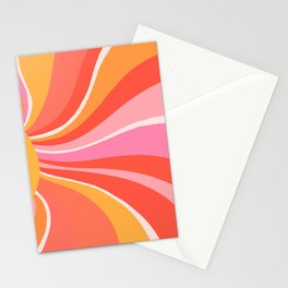 Sunshine Swirl – Pink & Peach Palette Stationery Card