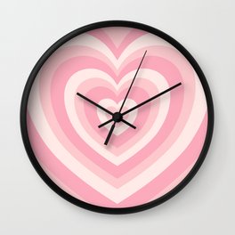 Pink Love Hearts  Wall Clock