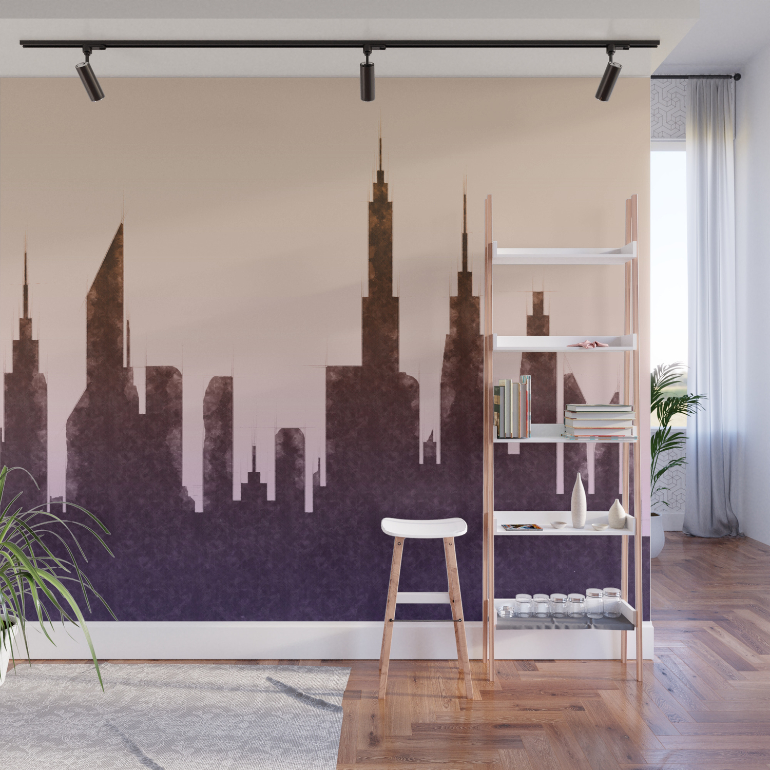 Modern City Buildings And Skysers Sketch New York Skyline Modern City Buildings And Skysers