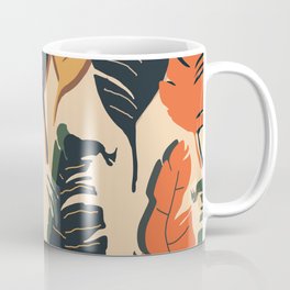exotic modern leaves seamless leafy pattern Coffee Mug