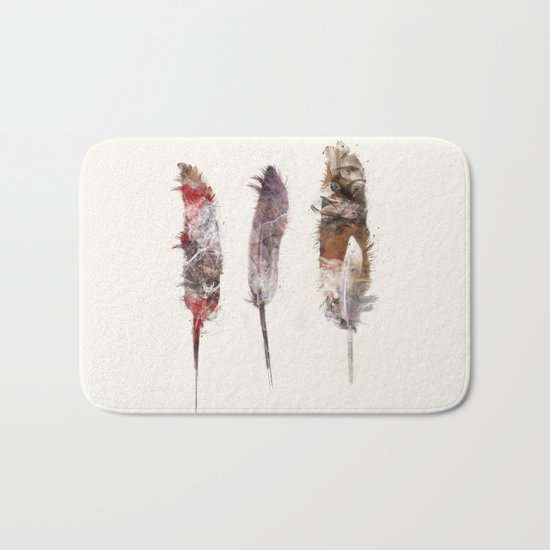 peace feathers Bath Mat