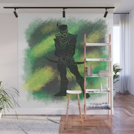 Green Arrow Splatter Background Wall Mural