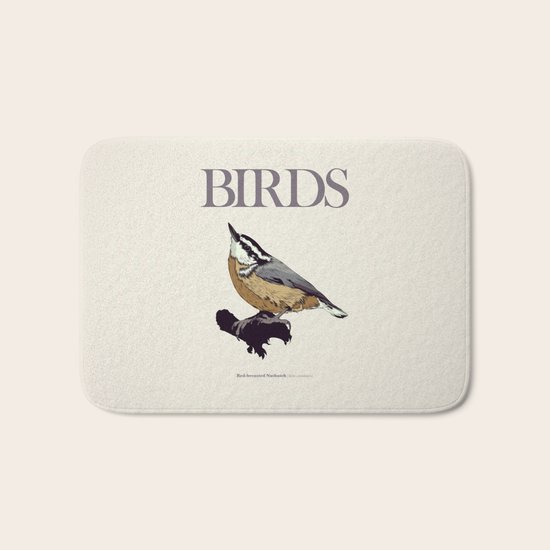 BIRDS 01 Bath Mat