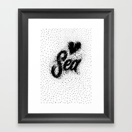 Love Sea - Lettering Framed Art Print