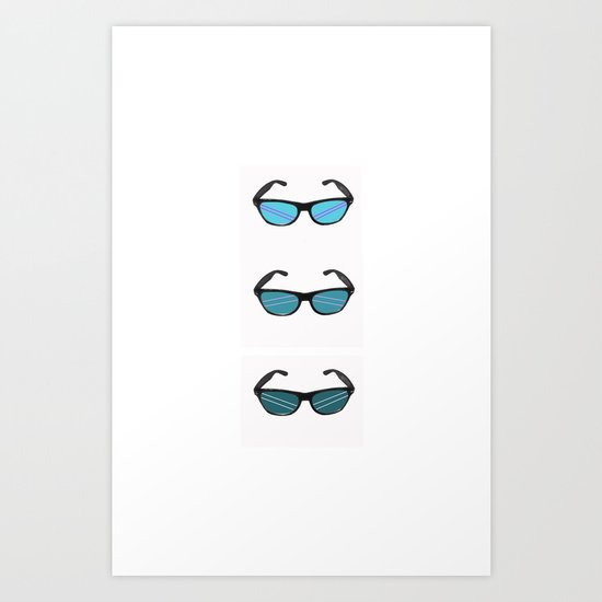 colorful raybans Art Print