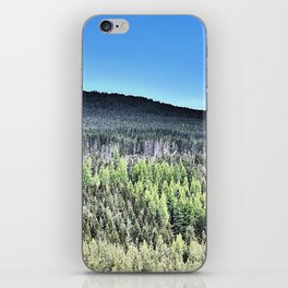 Scottish Highlands Spring Pine Forest Tree Top View, in I Art. iPhone Skin