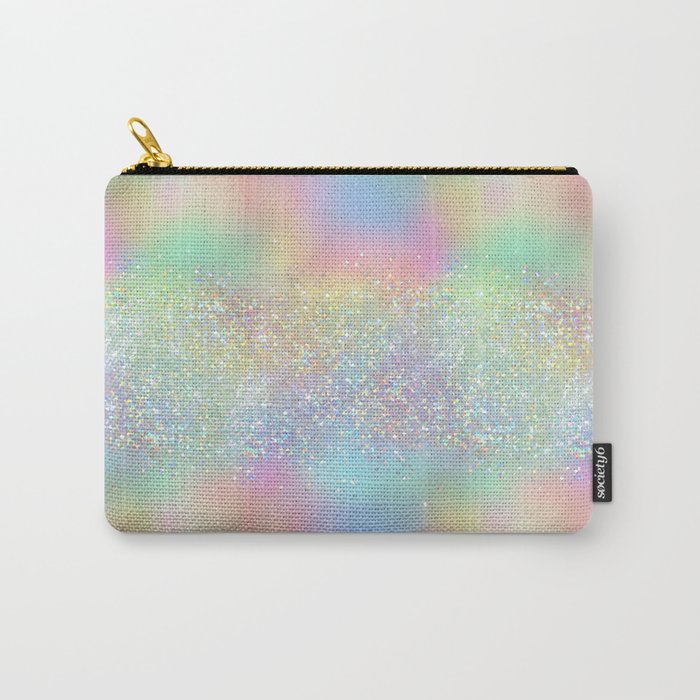 Pretty Rainbow Holographic Glitter Carry-All Pouch