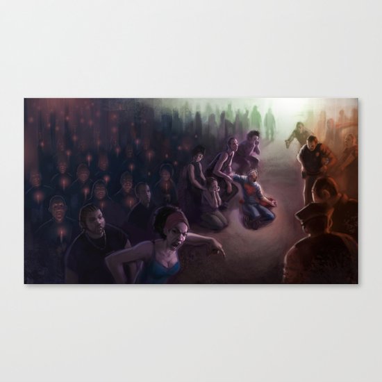 The Vigil: Brooklyn in Flames Canvas Print