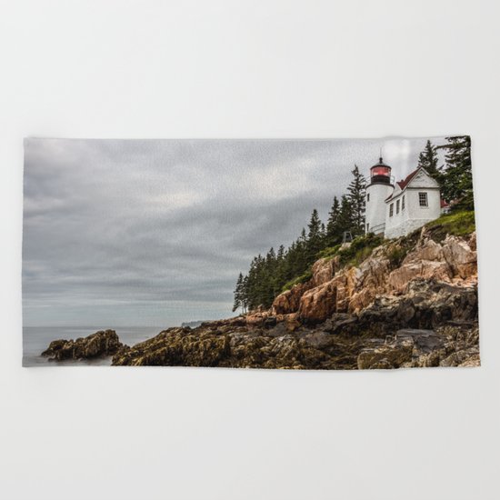 Bass Harbor Lighthouse - Acadia National Park Beach Towel