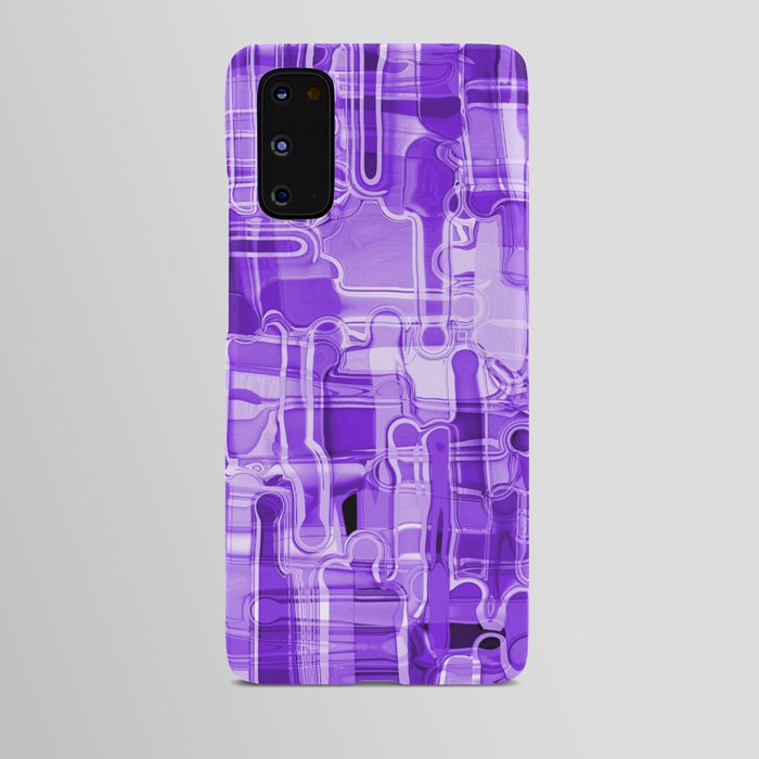 Modern Abstract Digital Paint Strokes in Grape Purple Android Case