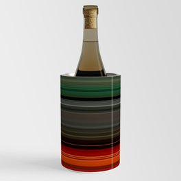 Bold Orange Green Stripes Wine Chiller