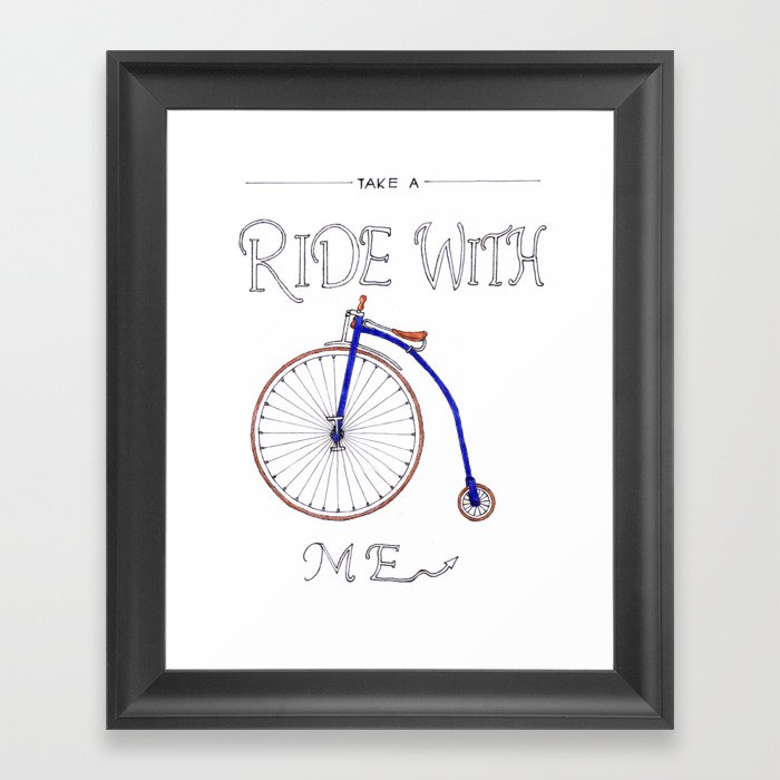 Take A Ride With Me Framed Art Print