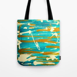 Blue Gold Swirl Tote Bag