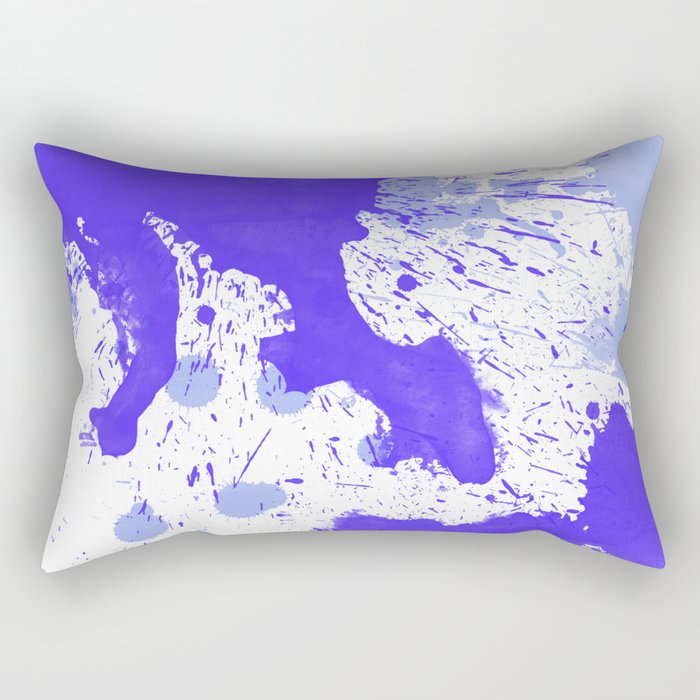 Blue Explosion Rectangular Pillow