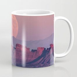 Twilight Full Moon Desert Ridge Landscape Coffee Mug