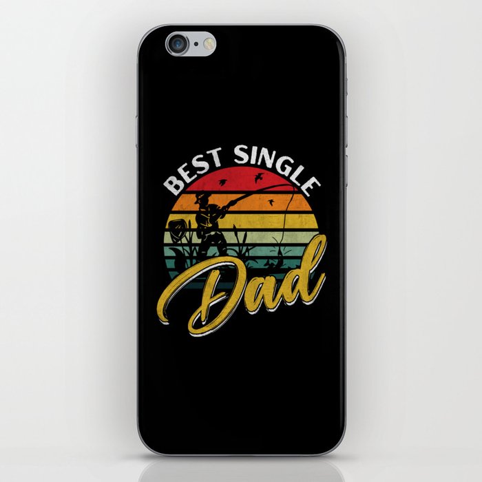 Best single dad fishing retro Fathers day 2022 iPhone Skin