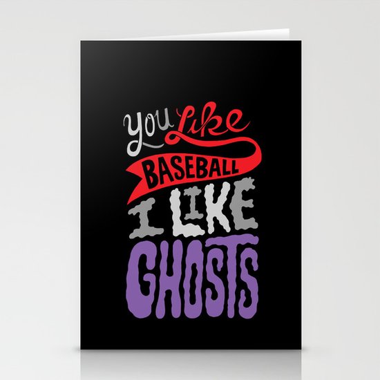 Baseball, Ghosts Stationery Cards