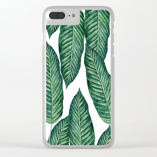 Green Banana Leaves #society6 Clear iPhone Case