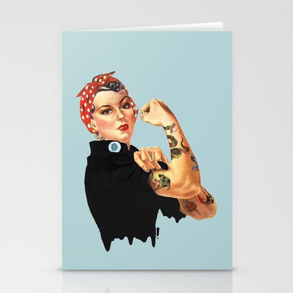 Tattooed Rosie the Riveter Stationery Cards