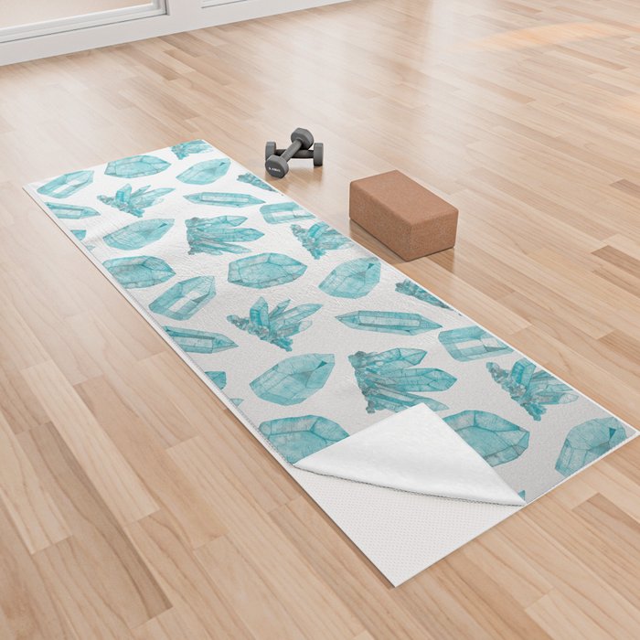 Crystals - Aquamarine Yoga Towel