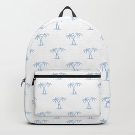 Pale Blue Palm Trees Pattern Backpack