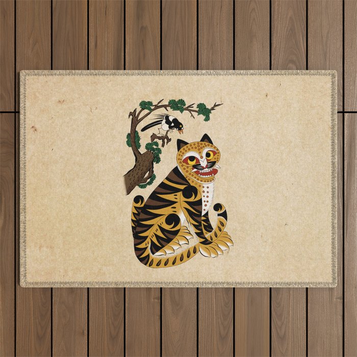 Minhwa: Tiger and Magpie A Type Outdoor Rug