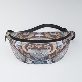 Blue Brown Vintage Paisley Fanny Pack