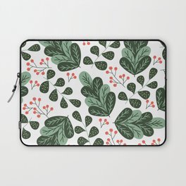 Wild grass pattern in doodle style Laptop Sleeve