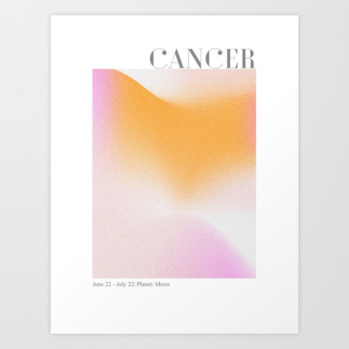 Cancer Abstract Aura Art Print