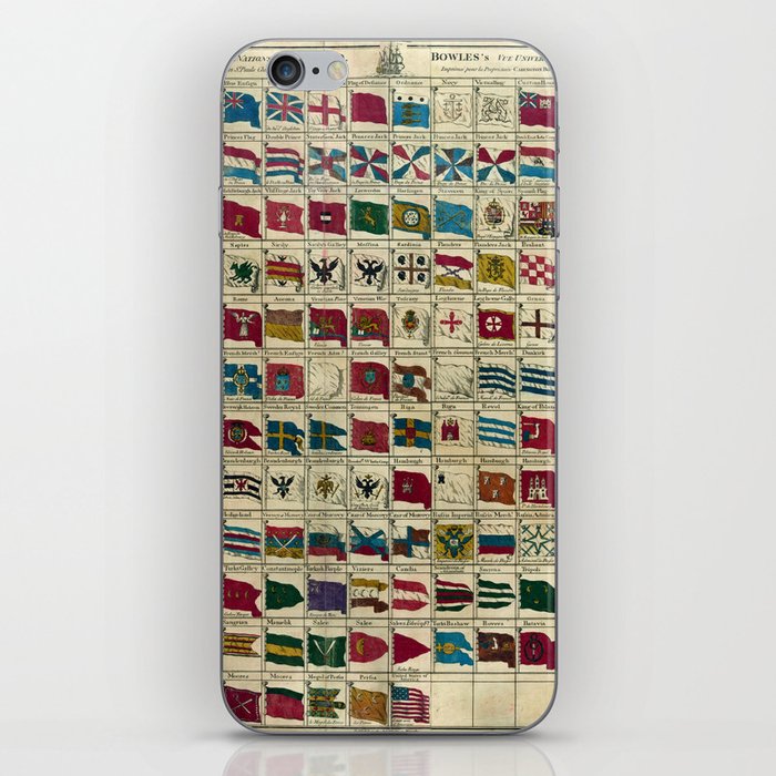 Vintage Naval Flags of The World Illustration iPhone Skin
