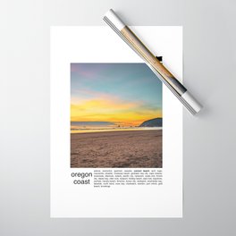 Cannon Beach Oregon Sunset | Travel Photography Minimalism Wrapping Paper