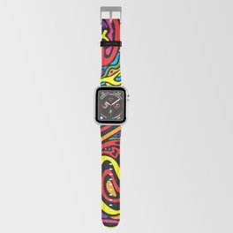 Psychedelic abstract art. Digital Illustration background. Apple Watch Band