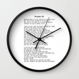 Psalm 91 #minimalism Wall Clock