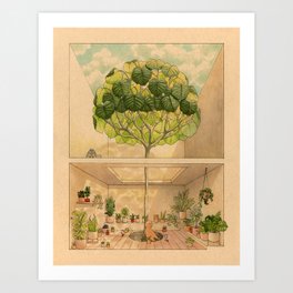 Round Tree Art Print