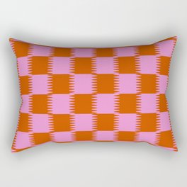 Strawberry Checkerboard Illusion Rectangular Pillow