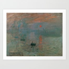 Claude Monet, Impression, Sunrise, 1874 Art Print