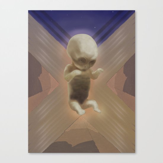Ancient Baby Alien Canvas Print