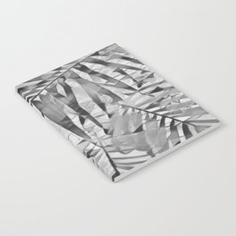 Abstract Black Gray Palms Notebook
