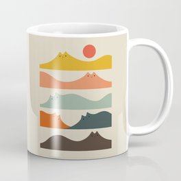 Cat Landscape 141 Coffee Mug | Catlandscape, Hiking, Sunset, Bohostyle, Mountains, Boho, Landscape, Kitty, Pet, Catart 