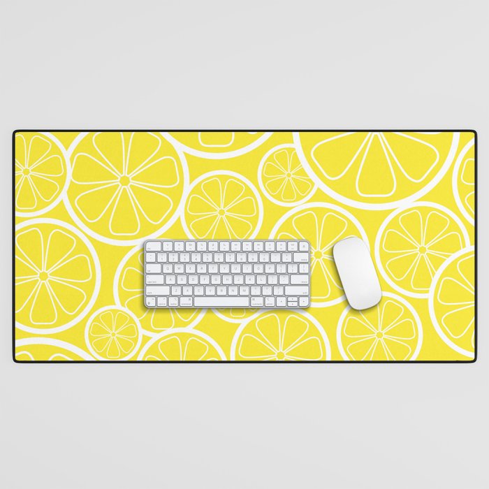 Lemon Slices and Lemonade Desk Mat