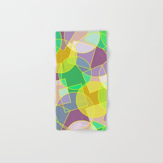 Colorful abstract geometric pattern Hand & Bath Towel
