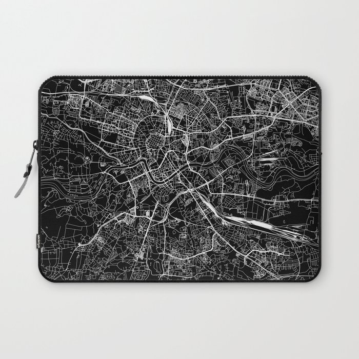 Krakow Black Map Laptop Sleeve