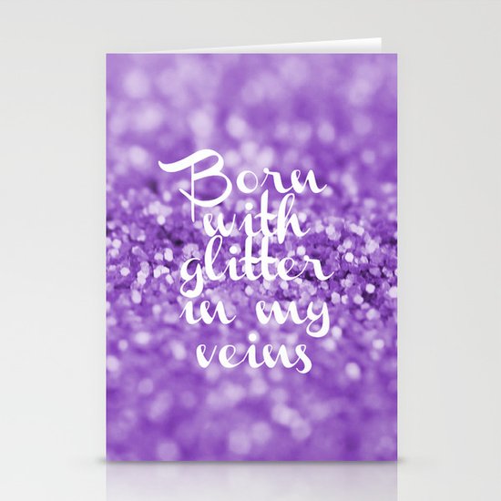 Glitter in my Veins III (Photo of Glitter) Stationery Cards