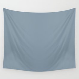 Midtone Blue Gray Grey Single Solid Color Coordinates with PPG Seastone PPG10-11 Blue Persuasion Wall Tapestry