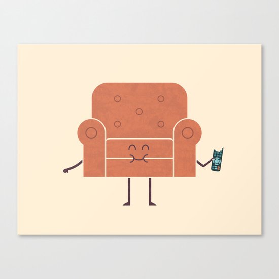 Couch Snack Canvas Print