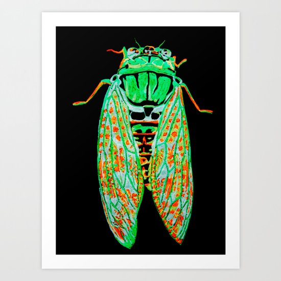 Cicada (Inverted) Art Print