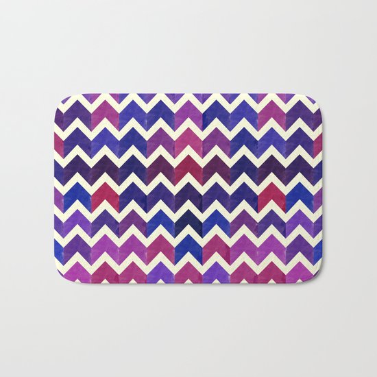 Colorful Chevron Pattern II Bath Mat